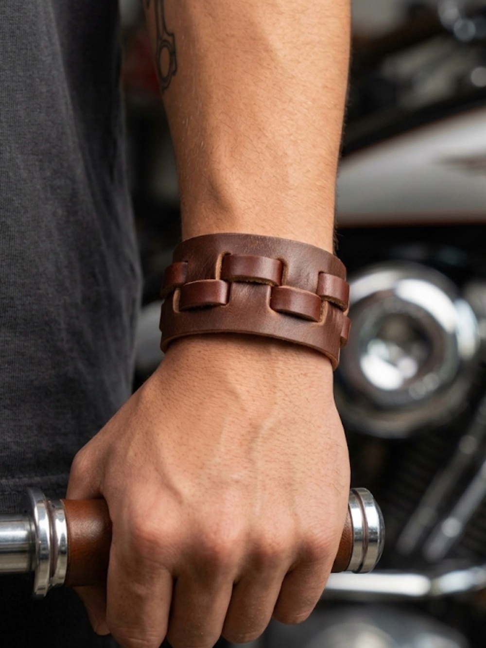 NEW Artisan made genuine leather bracelet
